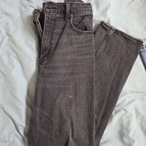 Abercrombie & Fitch 90's Straight Ultra High Rise Classic Black Denim Jeans